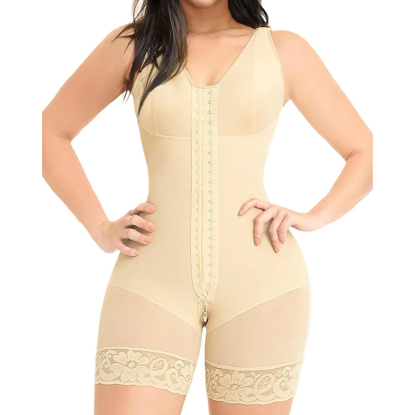 Women's Body Shaping One-Piece Garment with Zipper