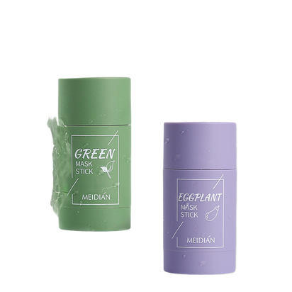 charming green tea cleaning solid mask eggplant deep cleansing  solid mask