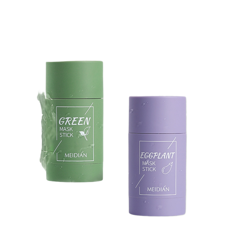 charming green tea cleaning solid mask eggplant deep cleansing  solid mask