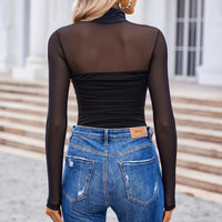 Women's shapewear long-sleeved bodysuit