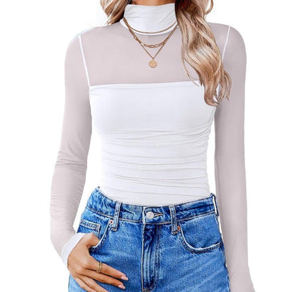 Women's shapewear long-sleeved bodysuit